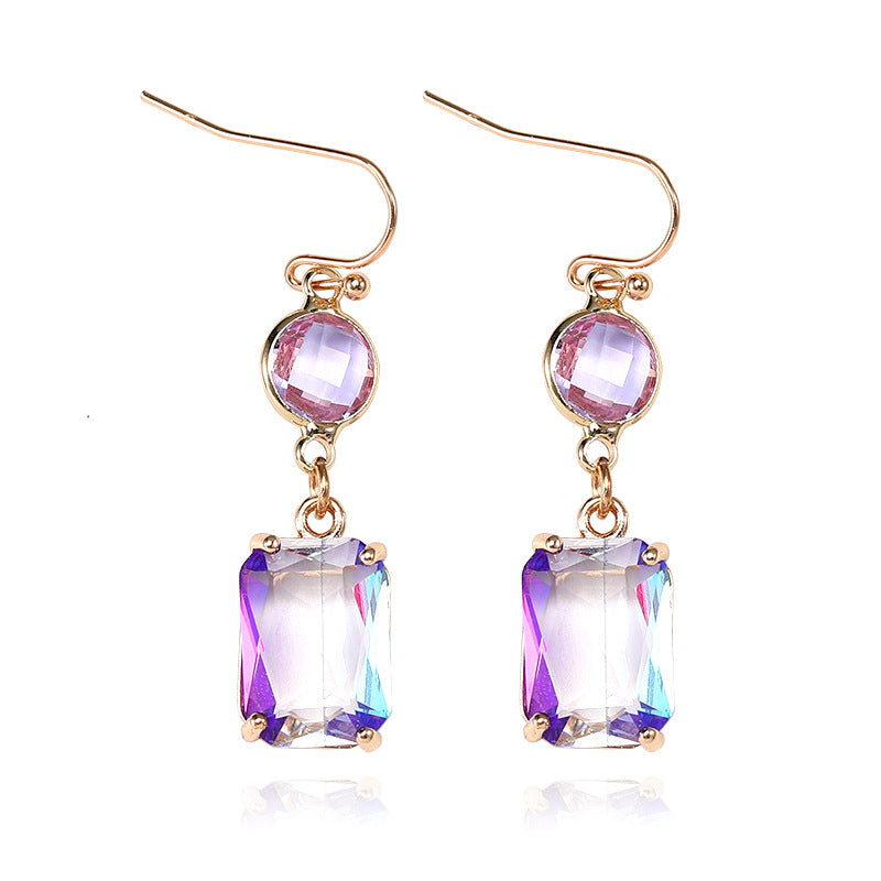 Wholesale Glass Crystal Copper Earrings